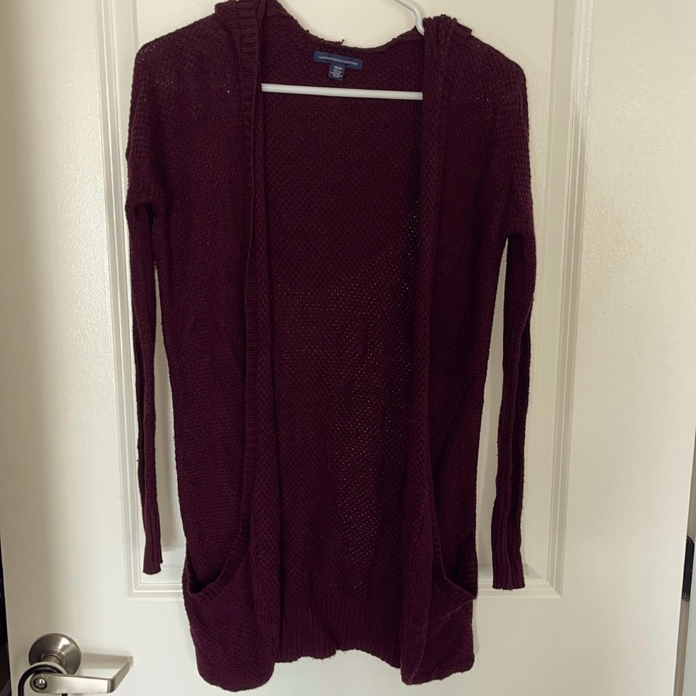 American Eagle Outfitters maroon cardigan